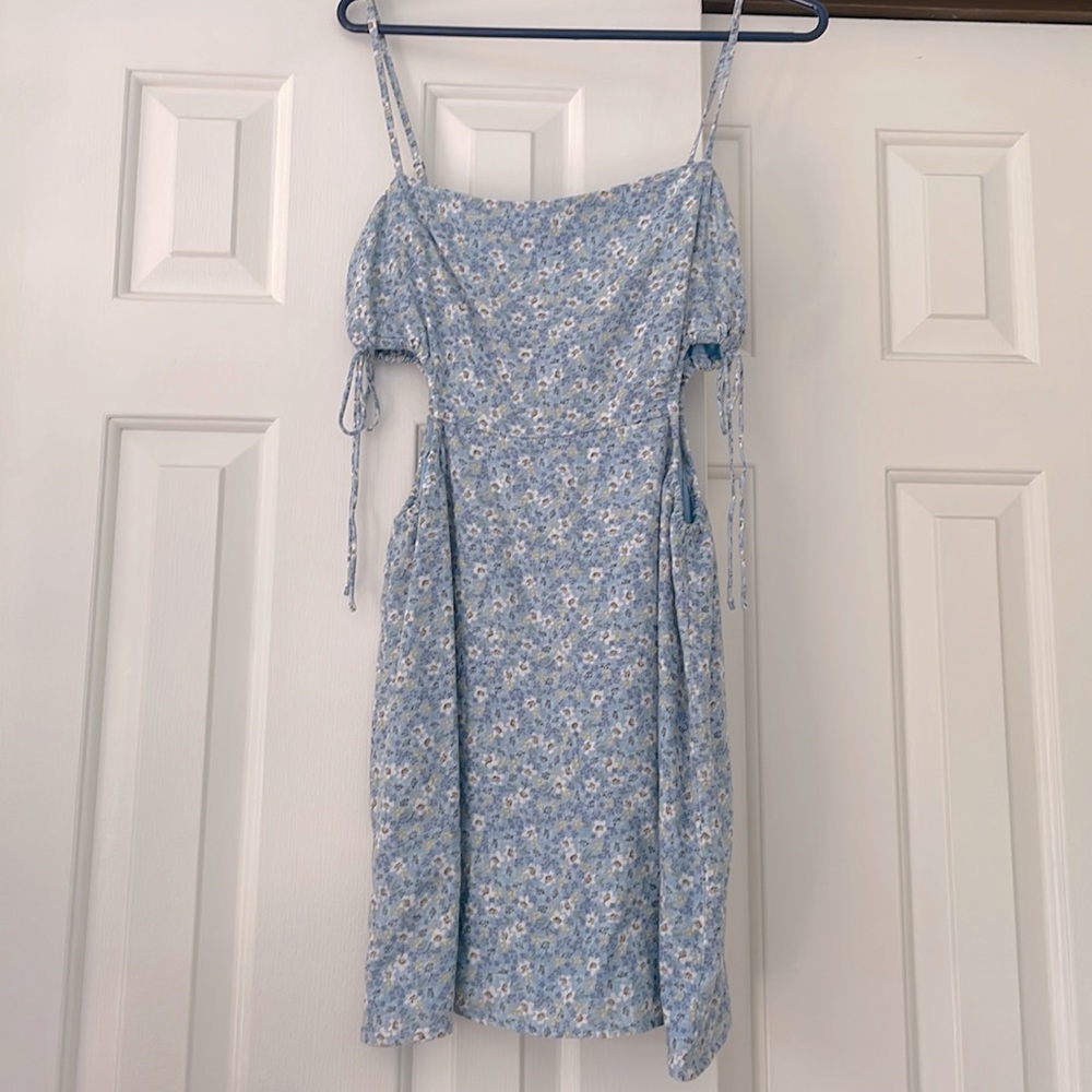 Abercrombie blue linen dress